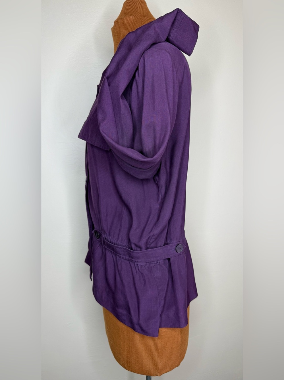Norton McNaughton Purple Button-Front Utility Jacket Style Blouse Size 8 - Picture 4 of 8